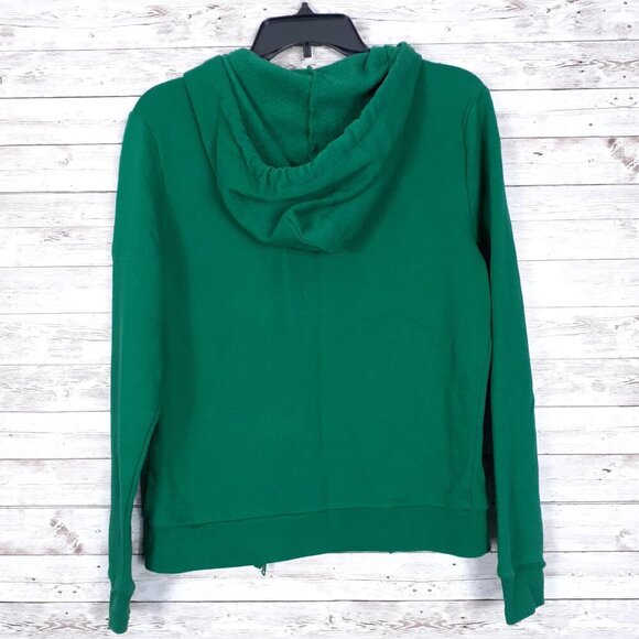 Victoria's Secret Pink Full Zip Hoodie Small Green Black Jacket 448A - Picture 3 of 5